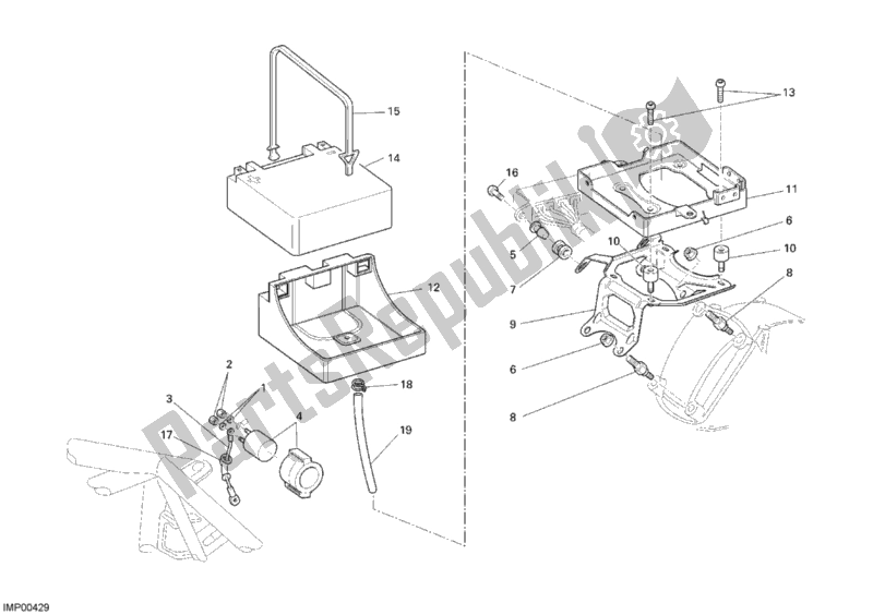 Tutte le parti per il Batteria del Ducati Monster S2R 800 USA 2007